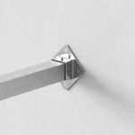 TUBE ROSETTE 25x25 / CHROME